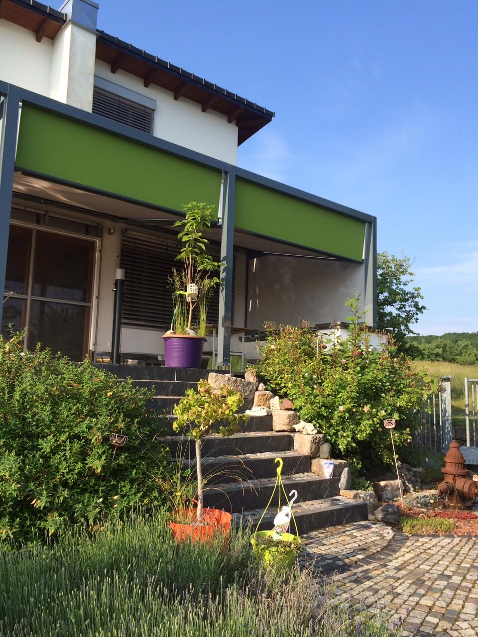 elektrisch aufrollbares Sonnensege