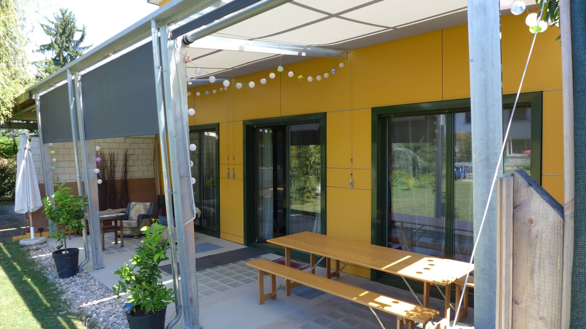 Rollvorhang Terrasse Sonnenschutz/Sichtschutz