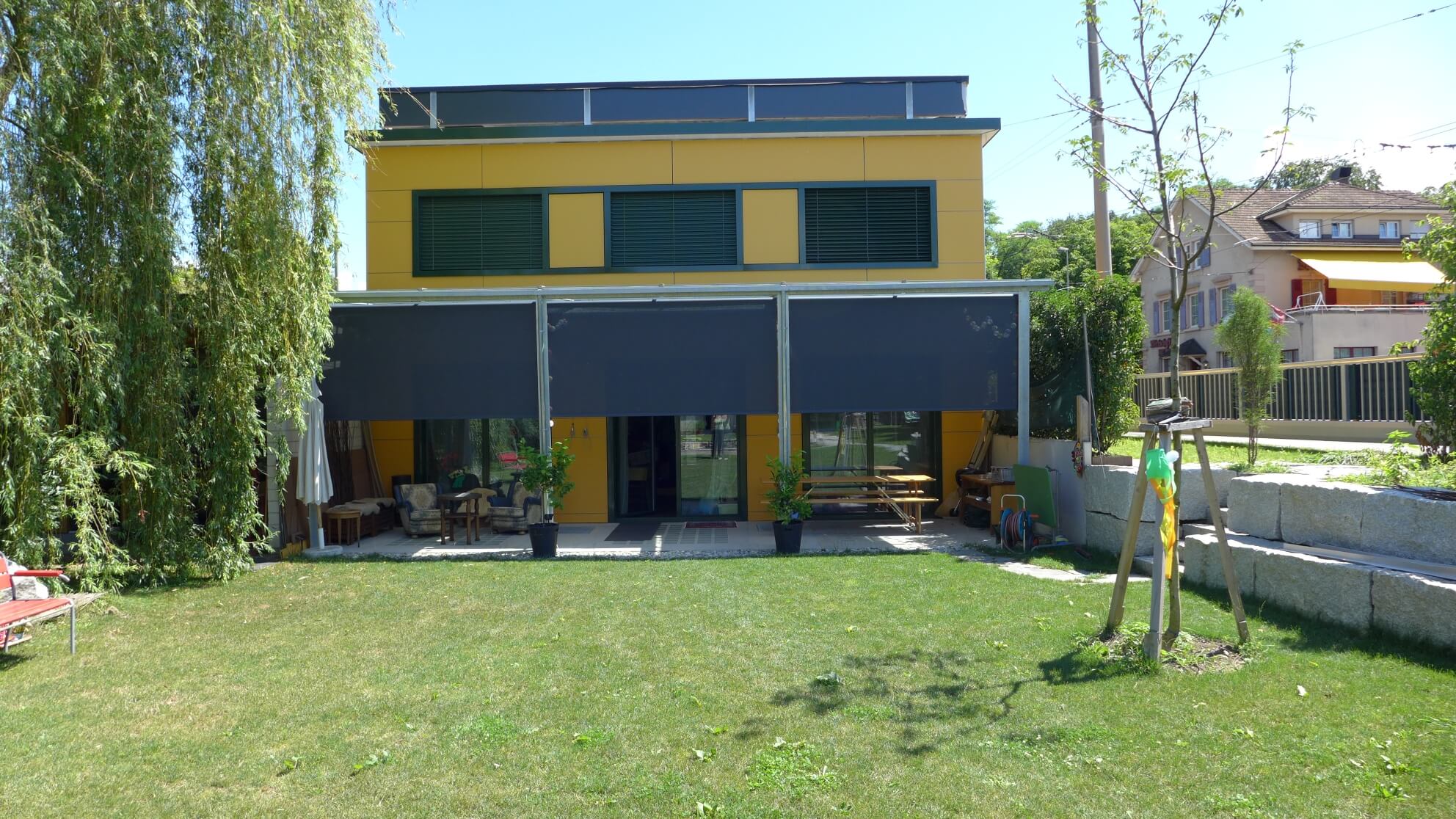 Rollvorhang Terrasse Sonnenschutz/Sichtschutz